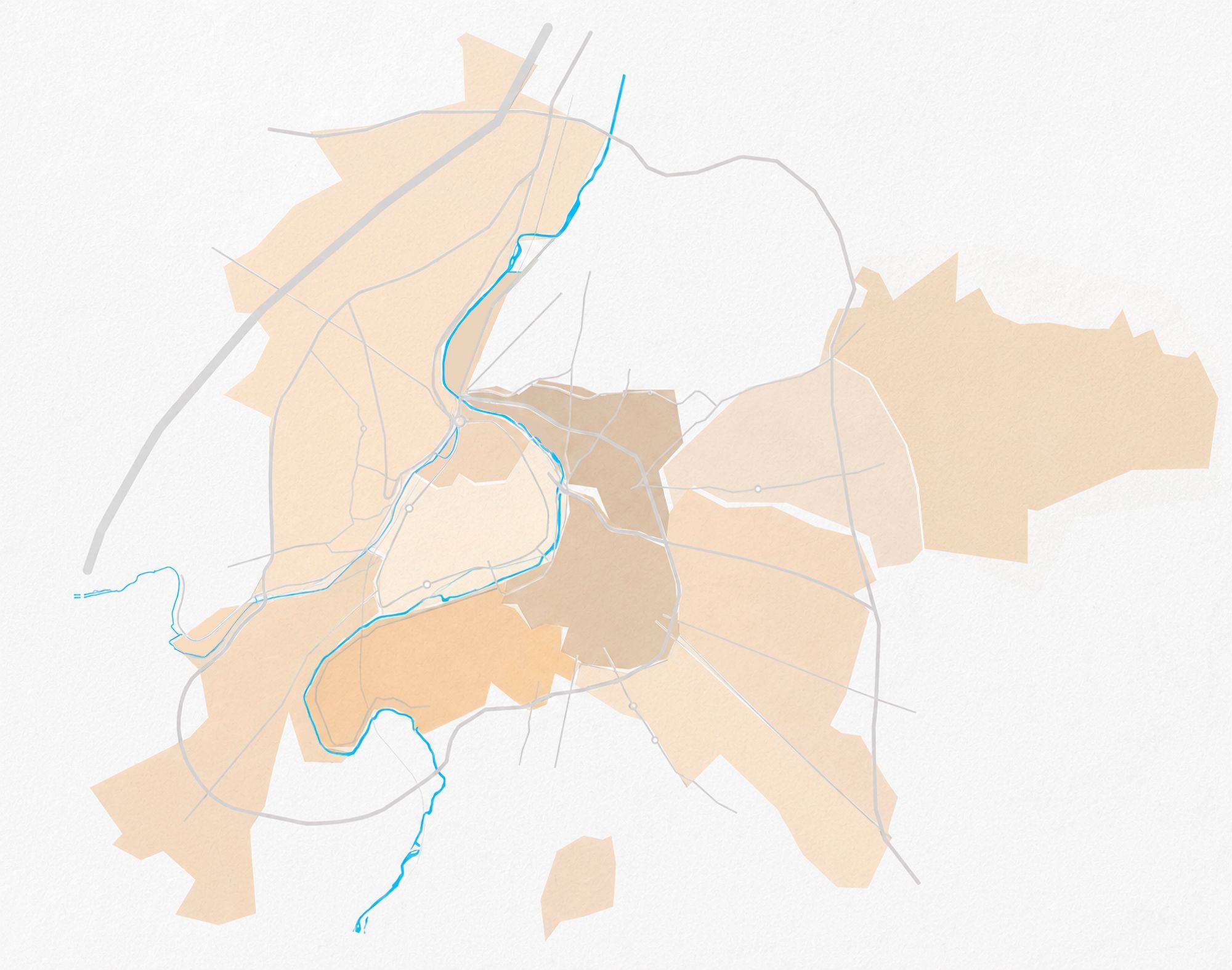 Carte des quartiers de Poitiers